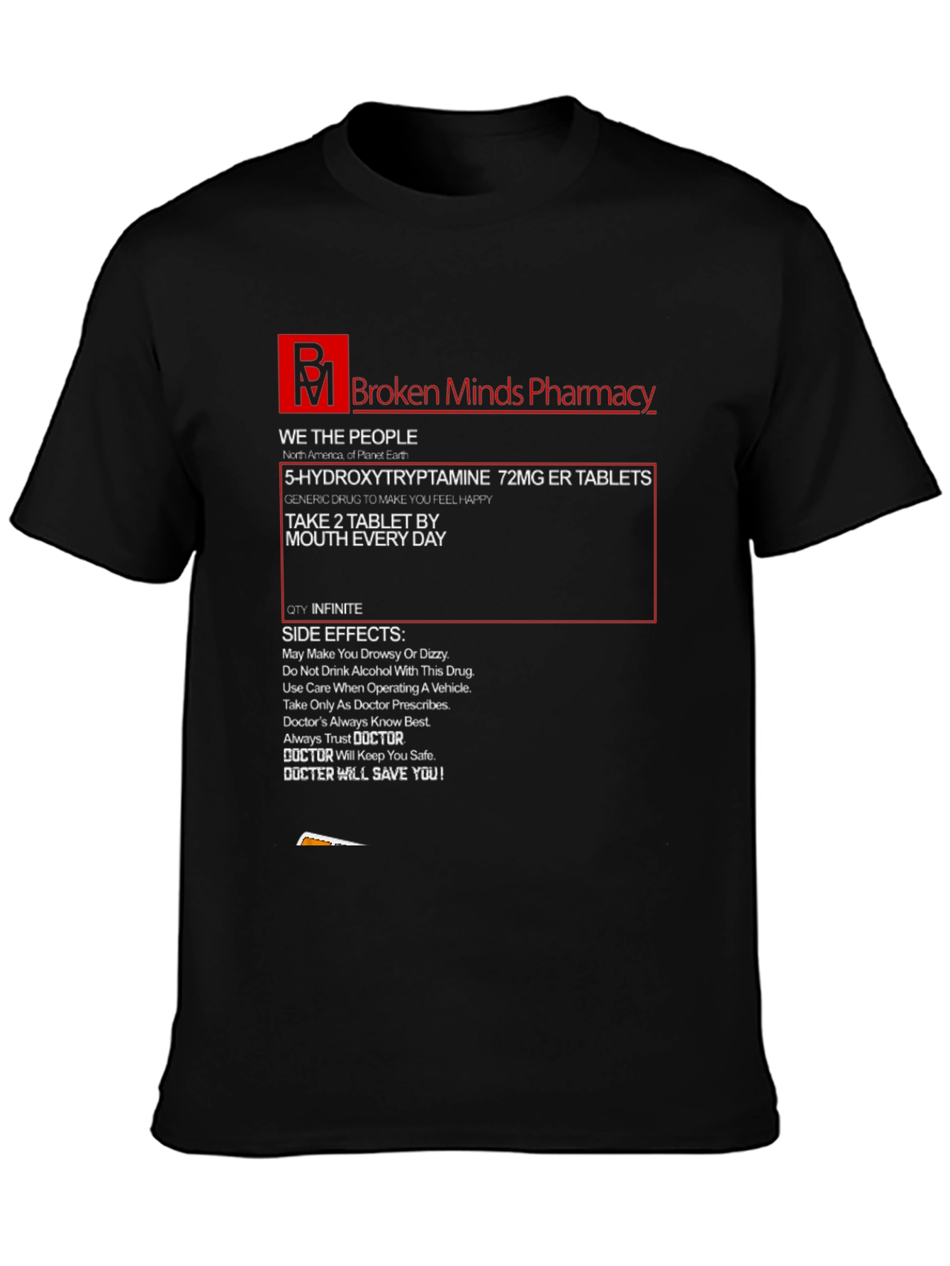 Broken Minds Pharmacy Graphic T-Shirt
