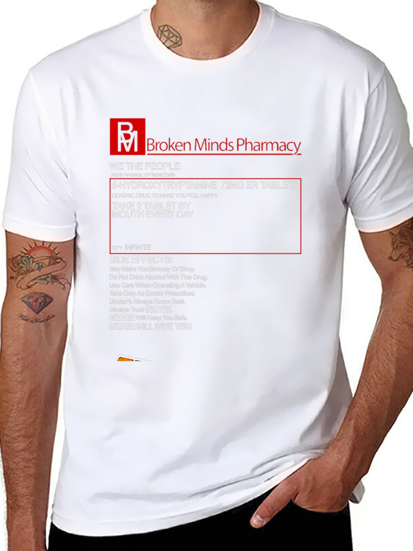 Broken Minds Pharmacy Graphic T-Shirt