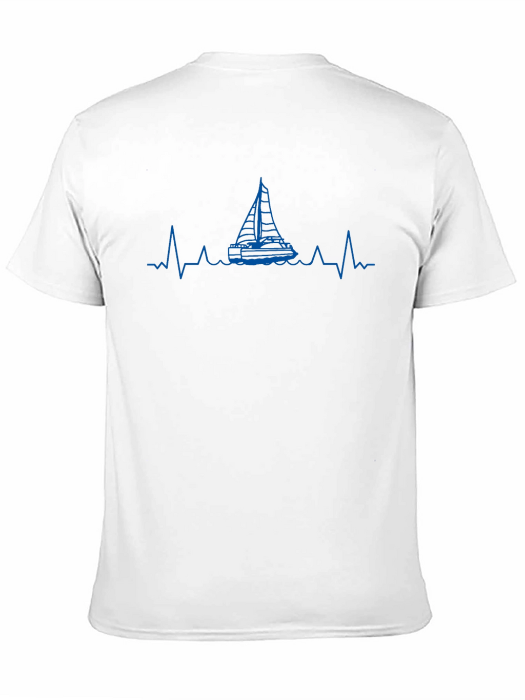 Sailboat Heartbeat Graphic Tee - Black