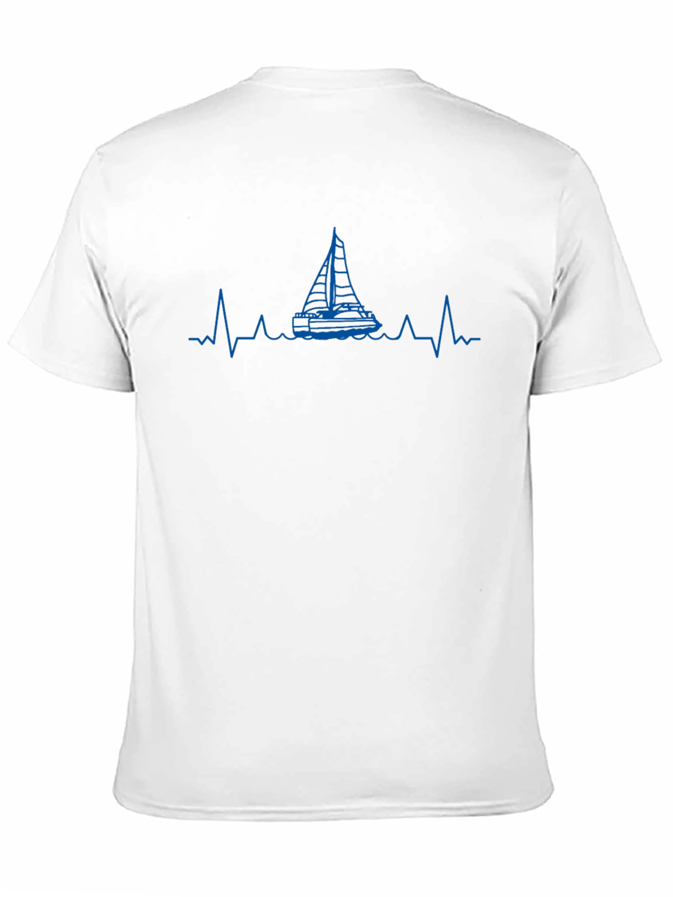 Sailboat Heartbeat Graphic Tee - Black