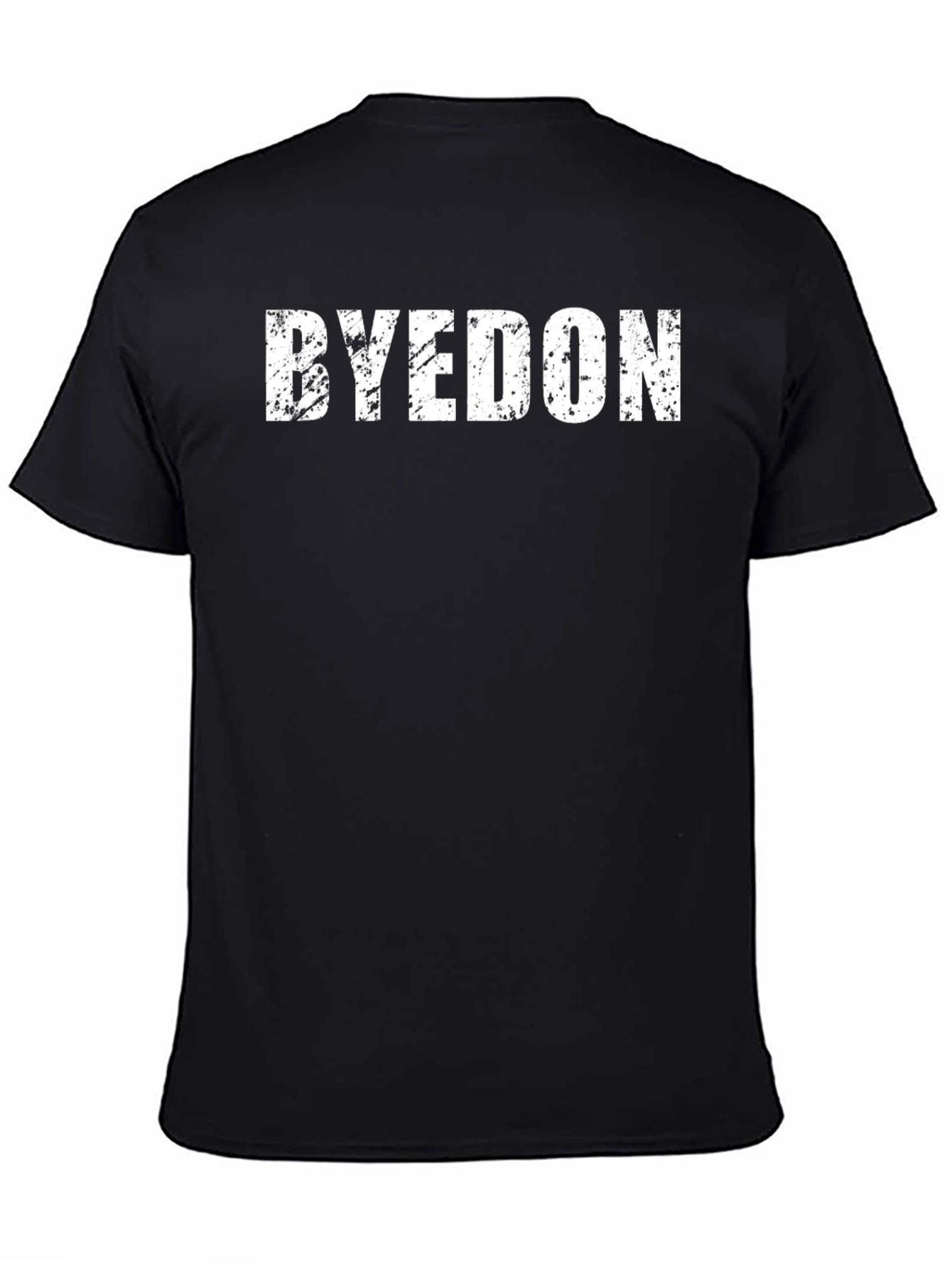 BYEDON Distressed Graphic Black T-Shirt
