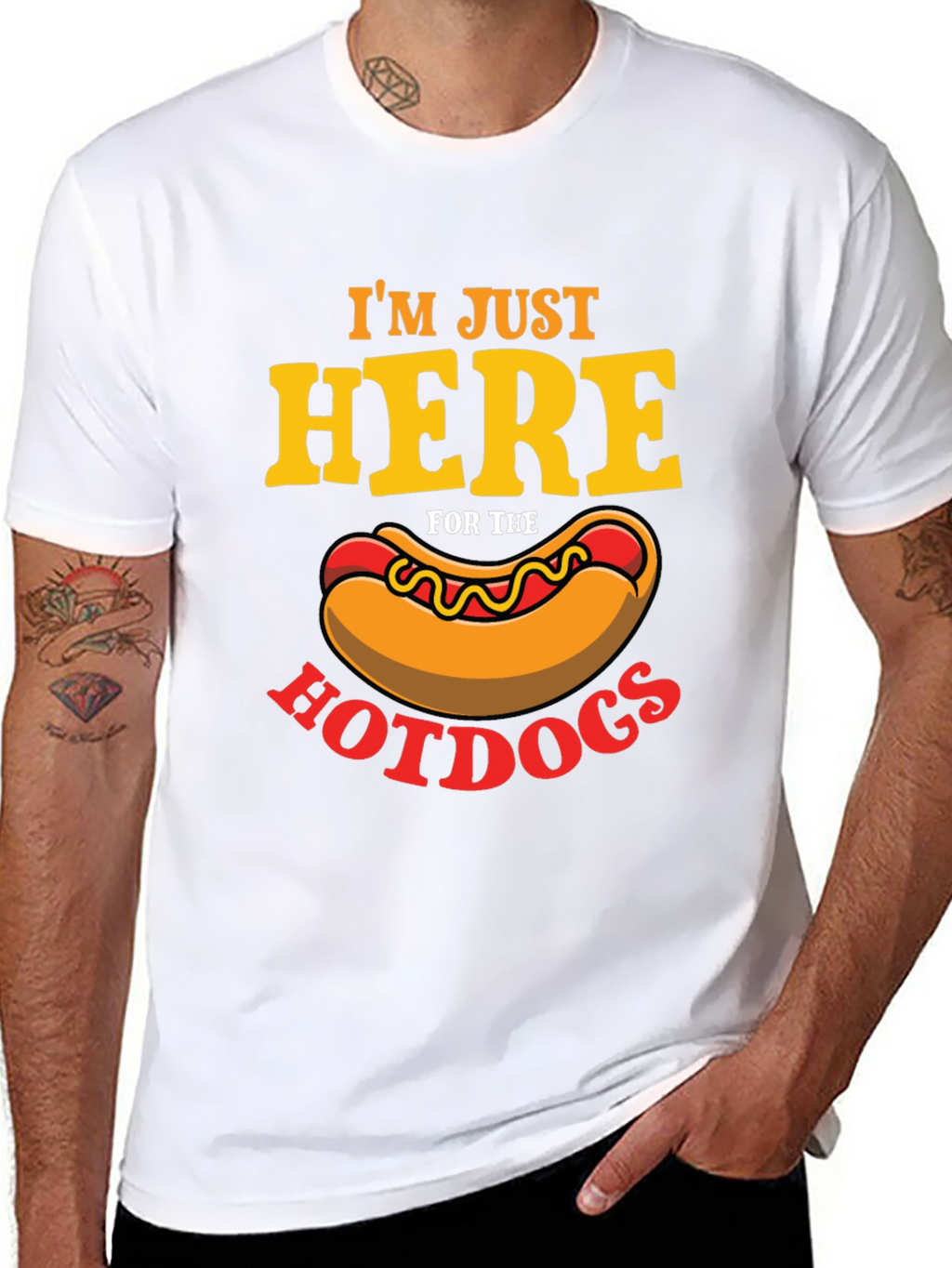 Im Just Here For The Hotdogs T-Shirt