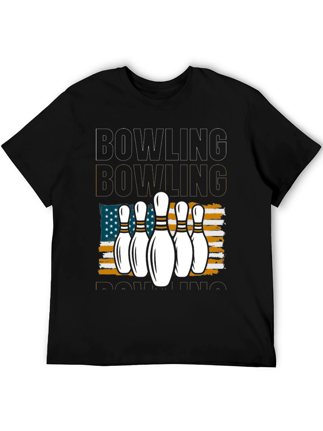 Bowling American Flag T-Shirt