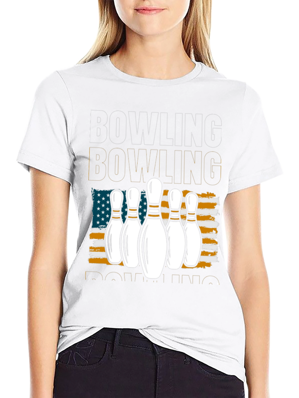 Bowling American Flag T-Shirt