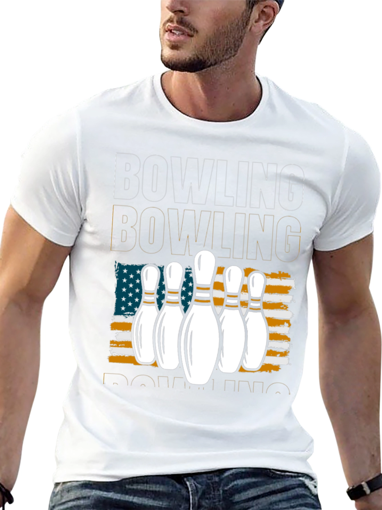Bowling American Flag T-Shirt