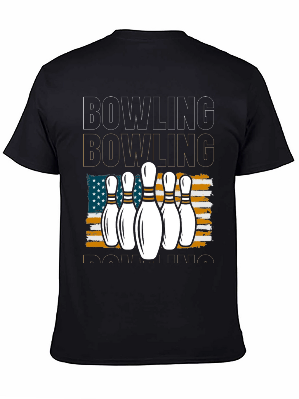 Bowling American Flag T-Shirt