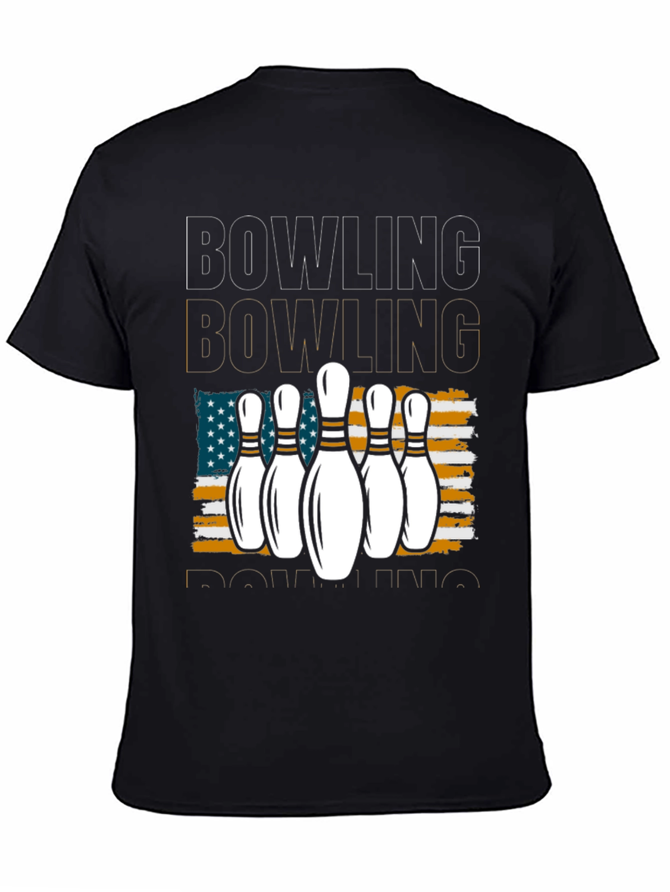 Bowling American Flag T-Shirt