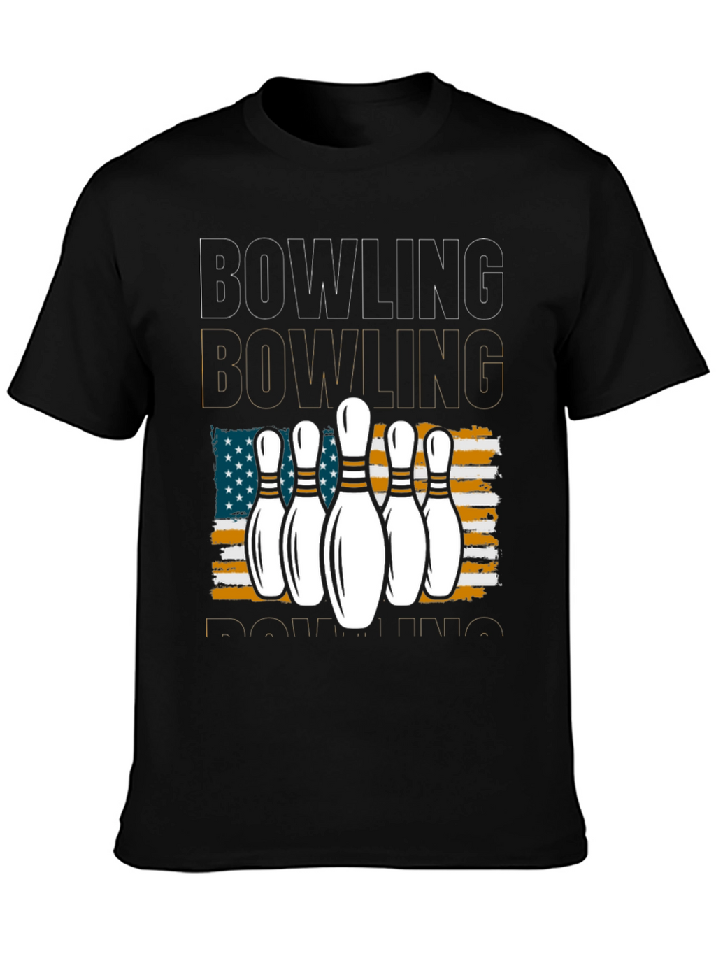 Bowling American Flag T-Shirt