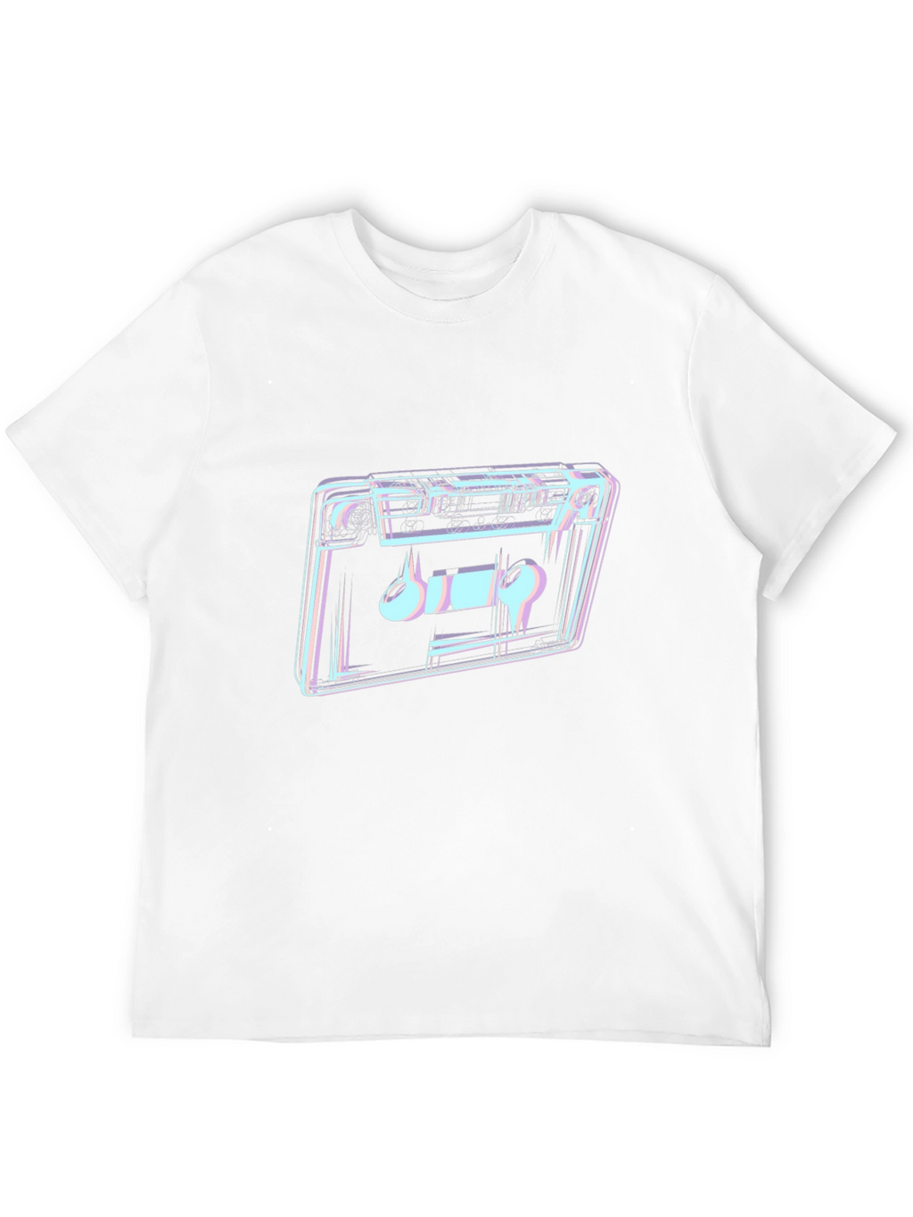 Retro Cassette Tape Graphic T-Shirt - Black