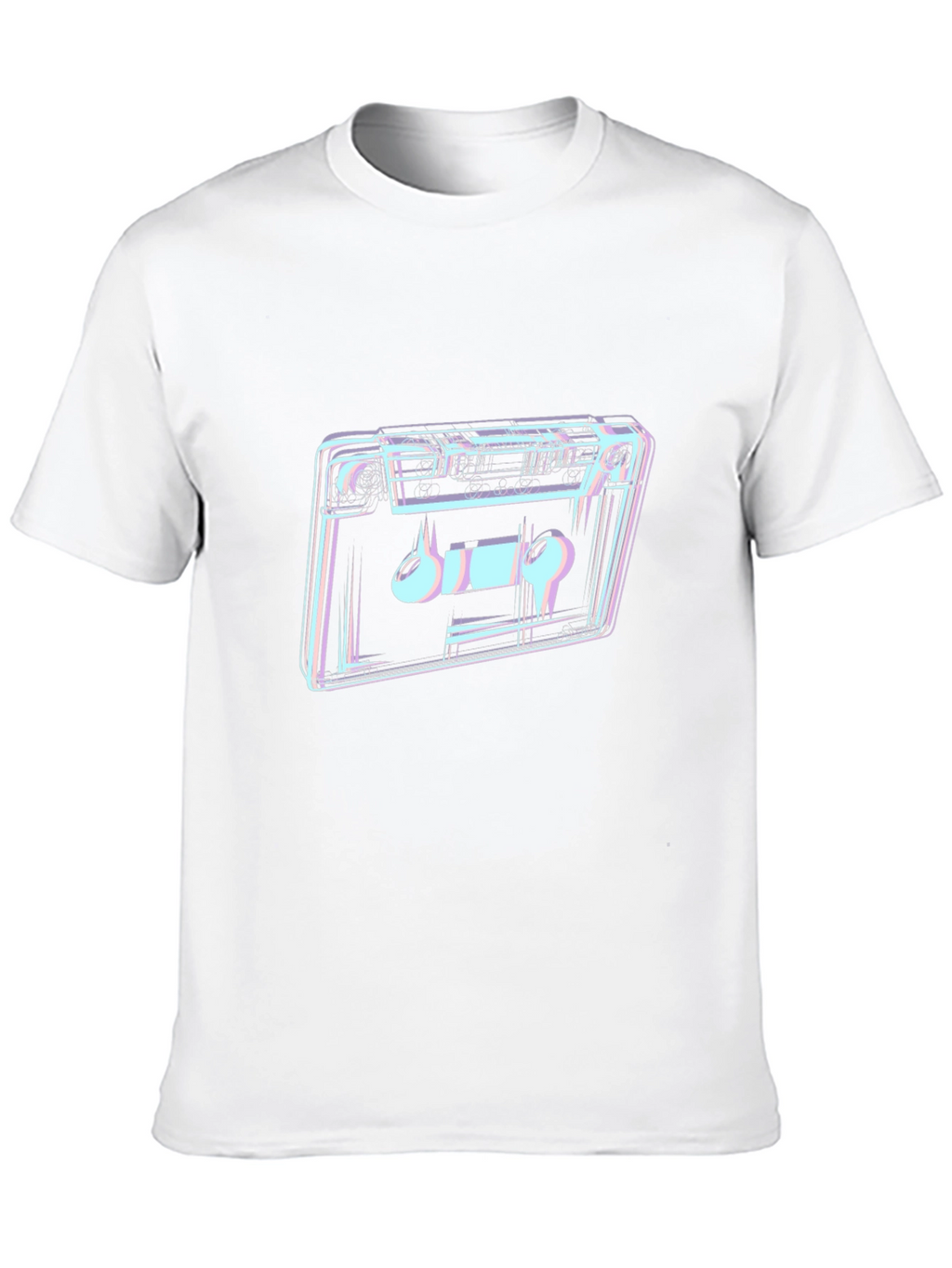Retro Cassette Tape Graphic T-Shirt - Black
