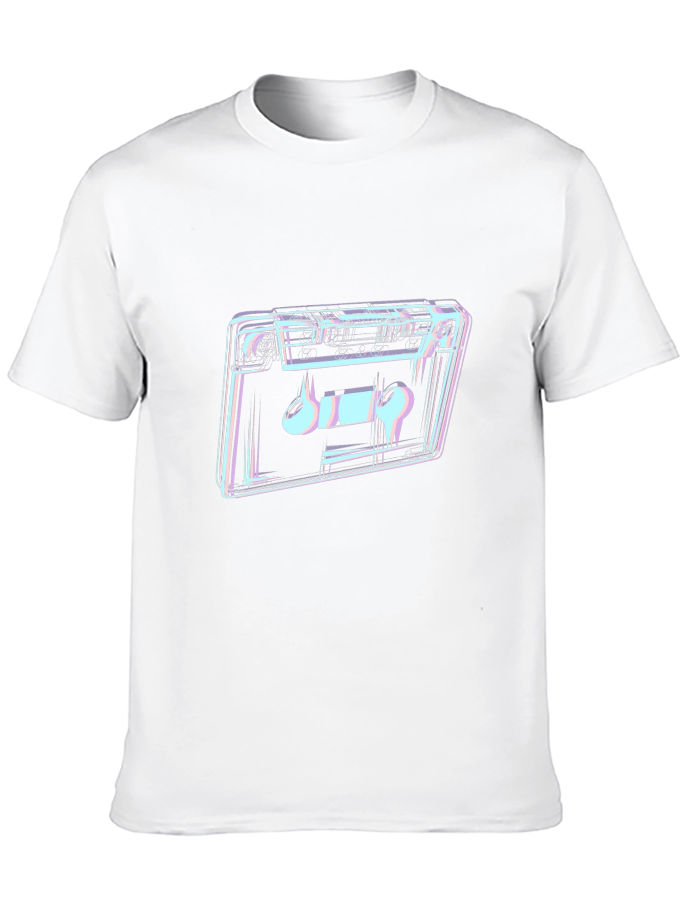 Retro Cassette Tape Graphic T-Shirt - Black