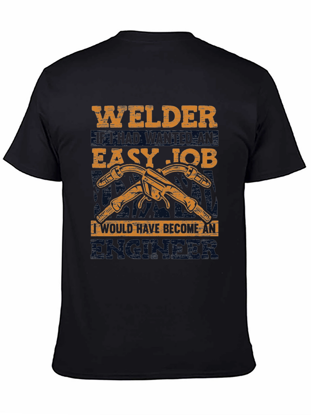 Welders Easy Job Black Graphic T-Shirt