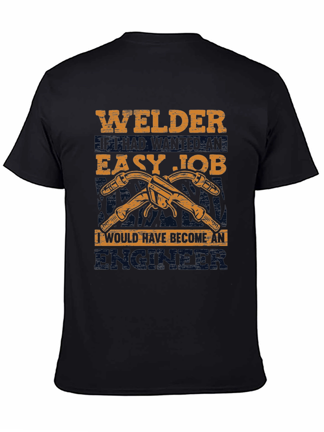 Welders Easy Job Black Graphic T-Shirt