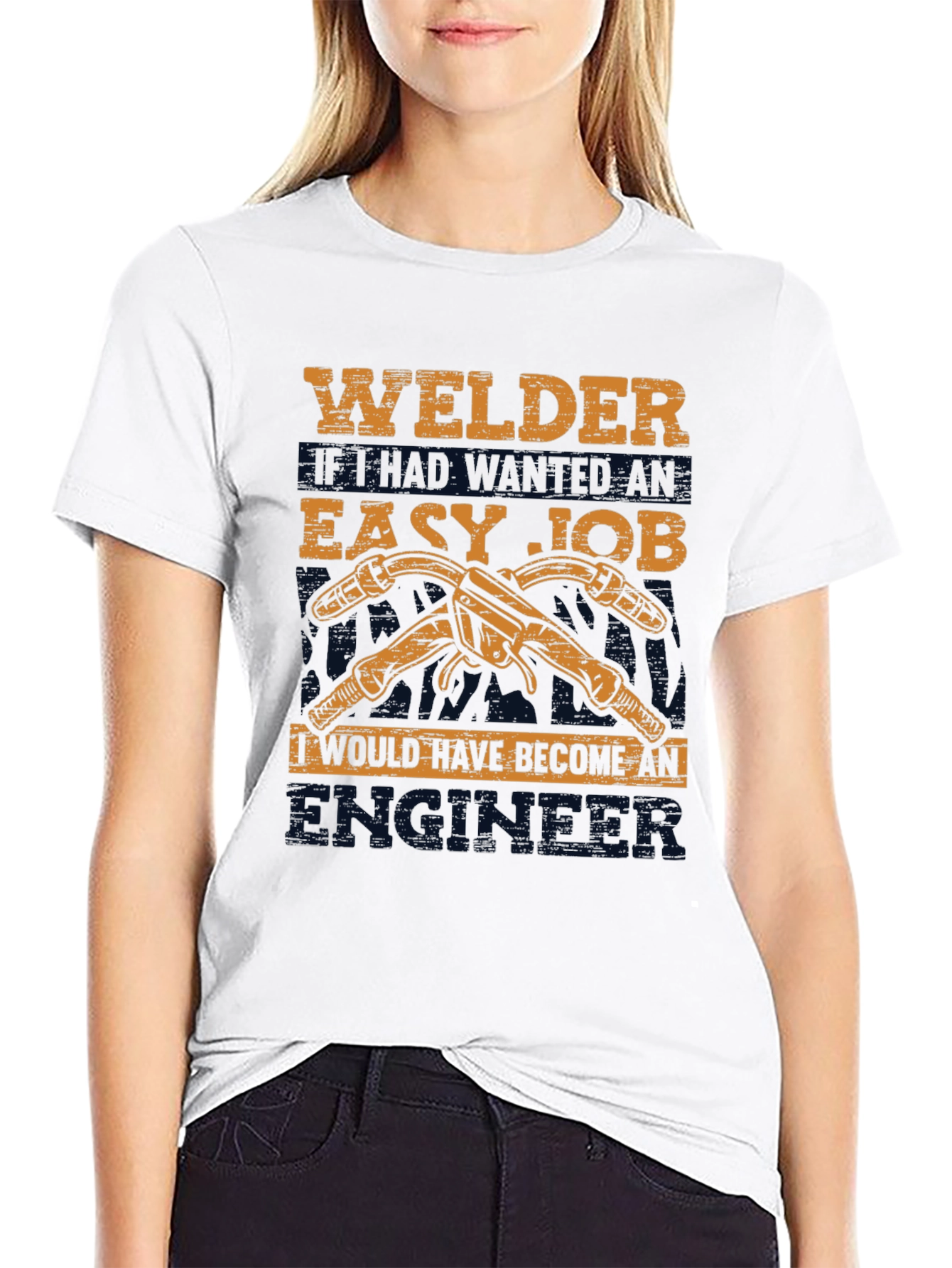 Welders Easy Job Black Graphic T-Shirt