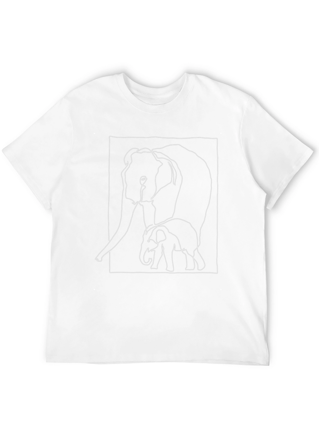 Elephant Outline Graphic T-Shirt