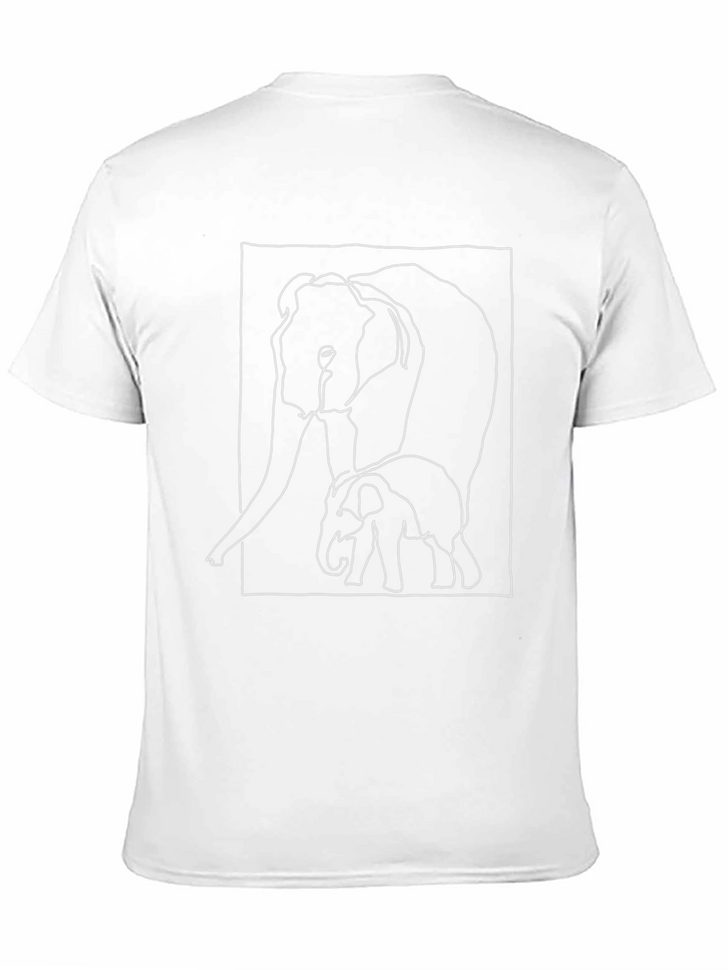 Elephant Outline Graphic T-Shirt
