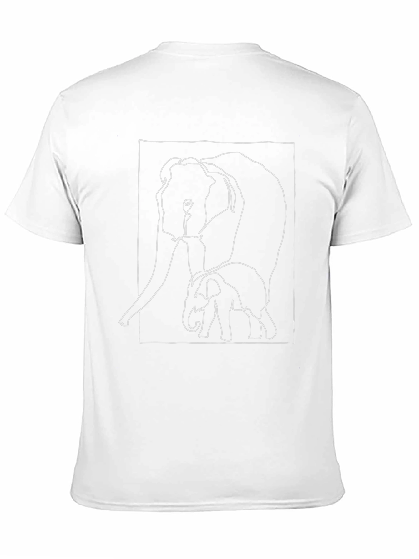 Elephant Outline Graphic T-Shirt