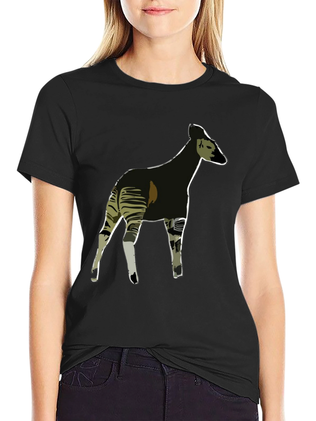 Okapi Graphic Tee - Stylish Mens Black T-Shirt
