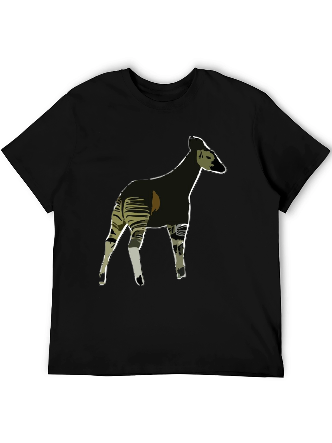 Okapi Graphic Tee - Stylish Mens Black T-Shirt