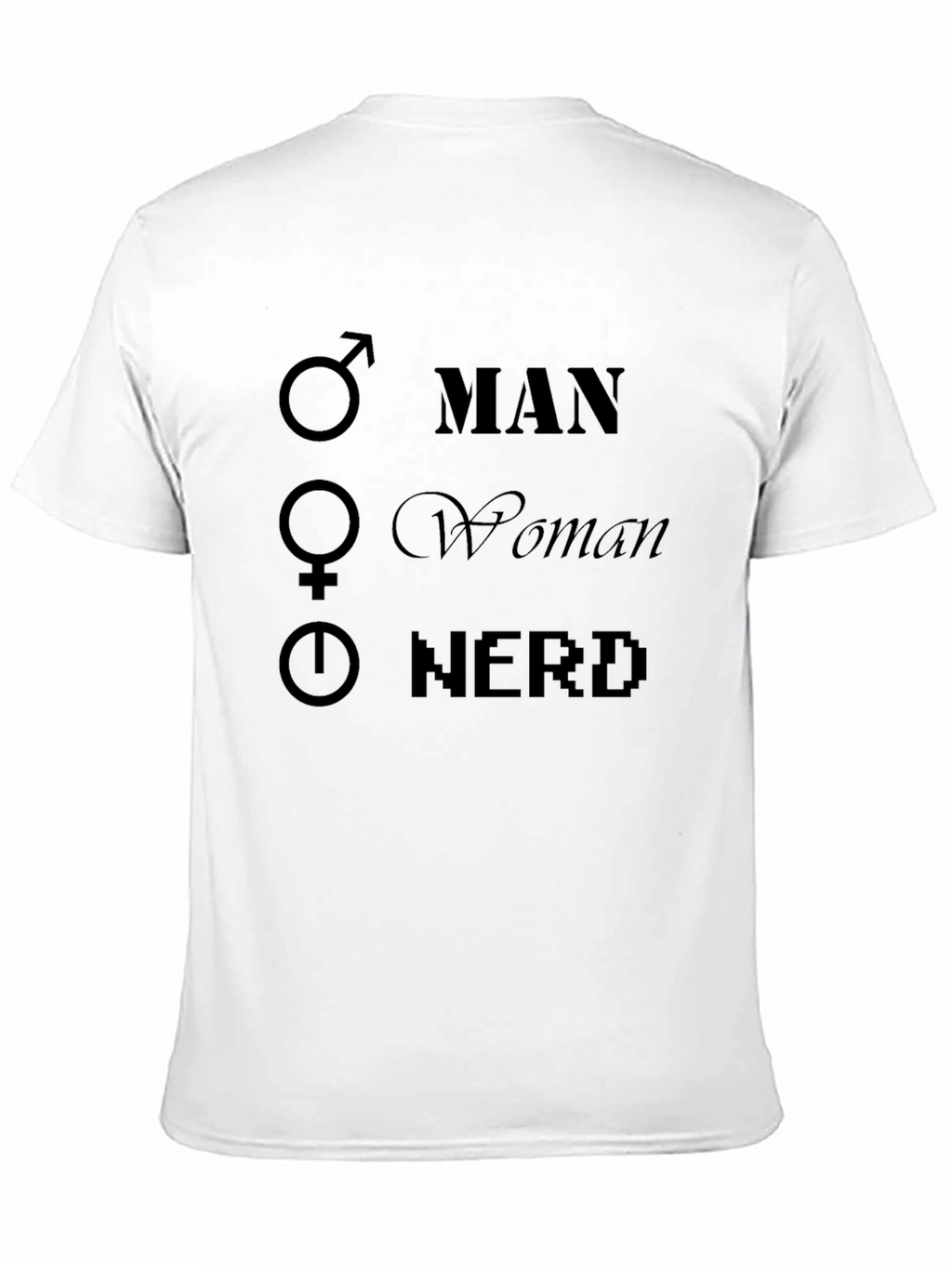 Man Woman Nerd Graphic T-Shirt