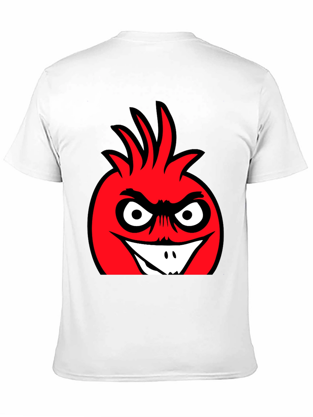 Angry Red Cartoon Character Black T-Shirt