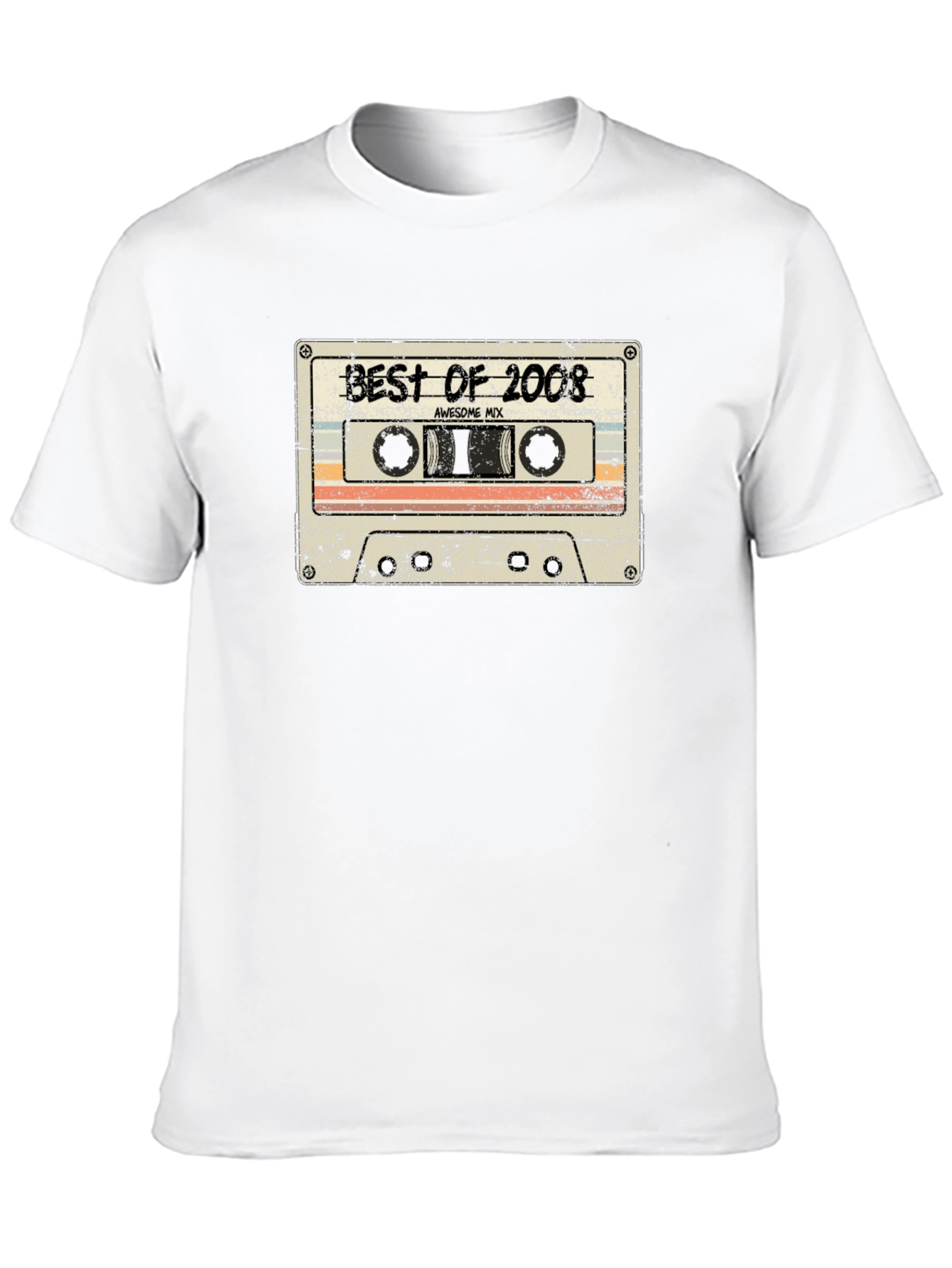 Retro Best of 2008 Cassette Tape Graphic T-Shirt