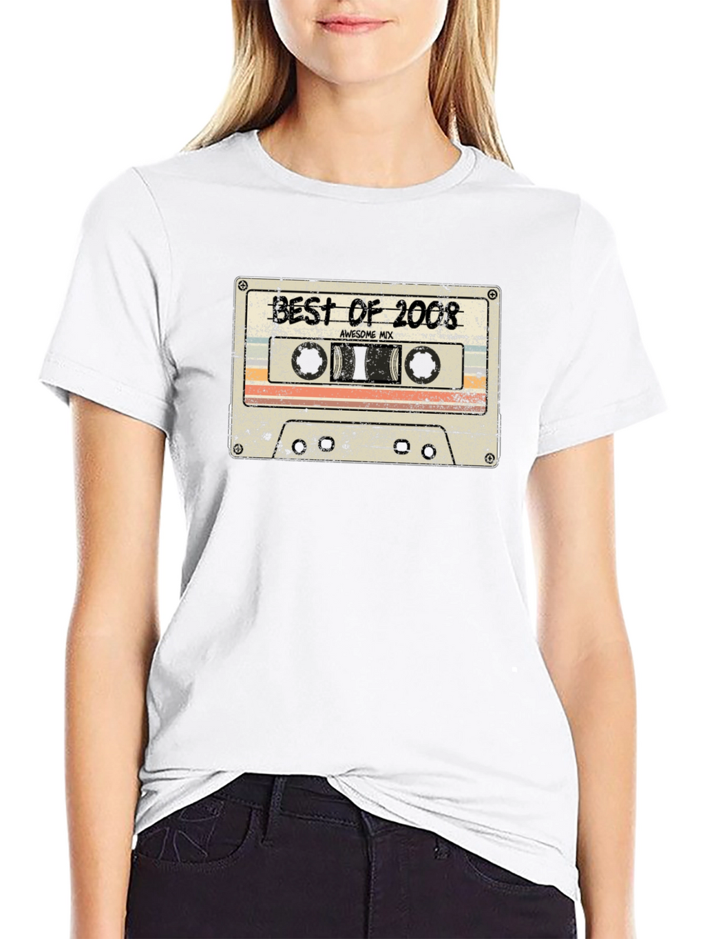 Retro Best of 2008 Cassette Tape Graphic T-Shirt
