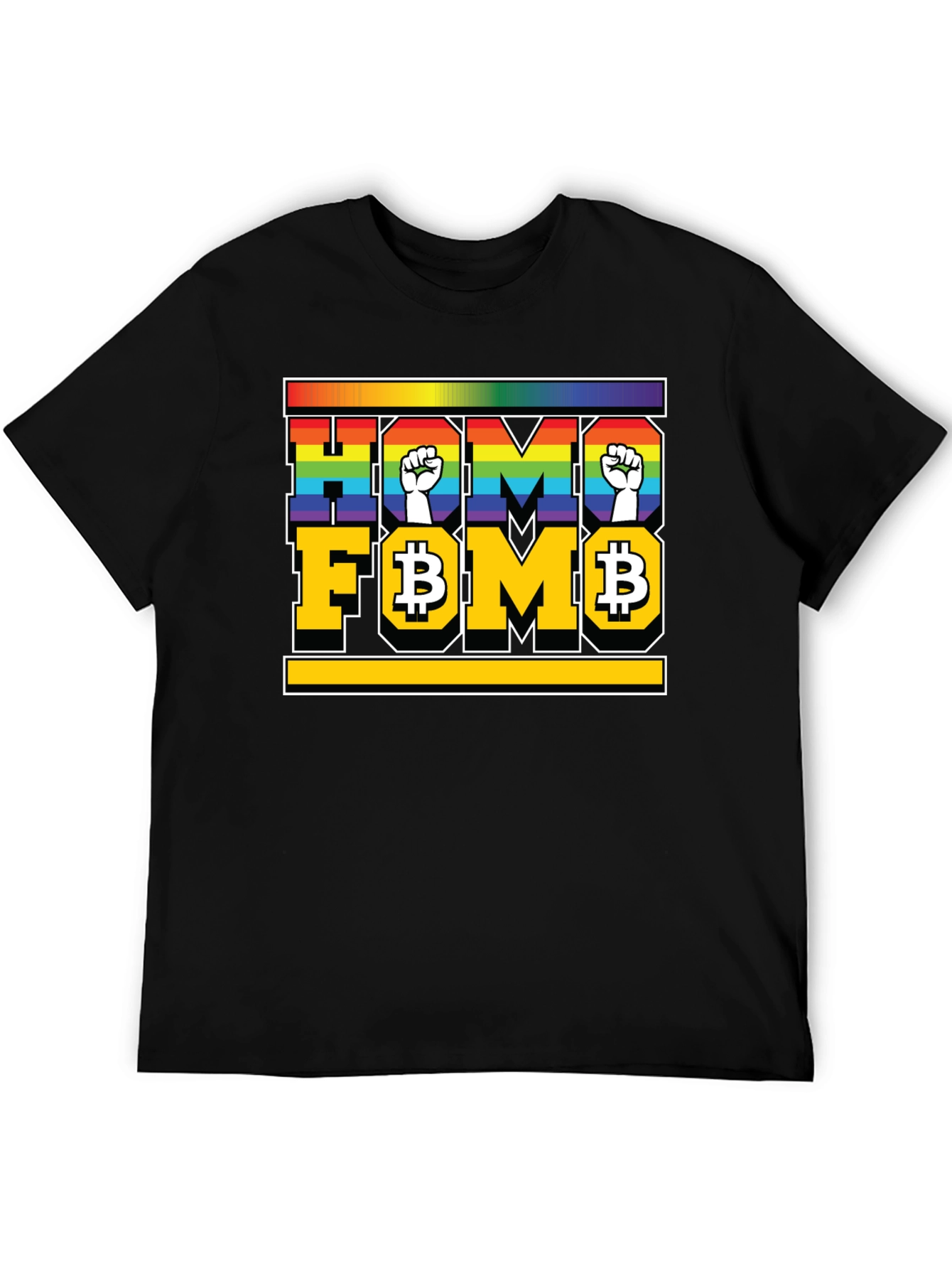 Homo FOMO T-Shirt - LGBTQ+ Bitcoin Pride
