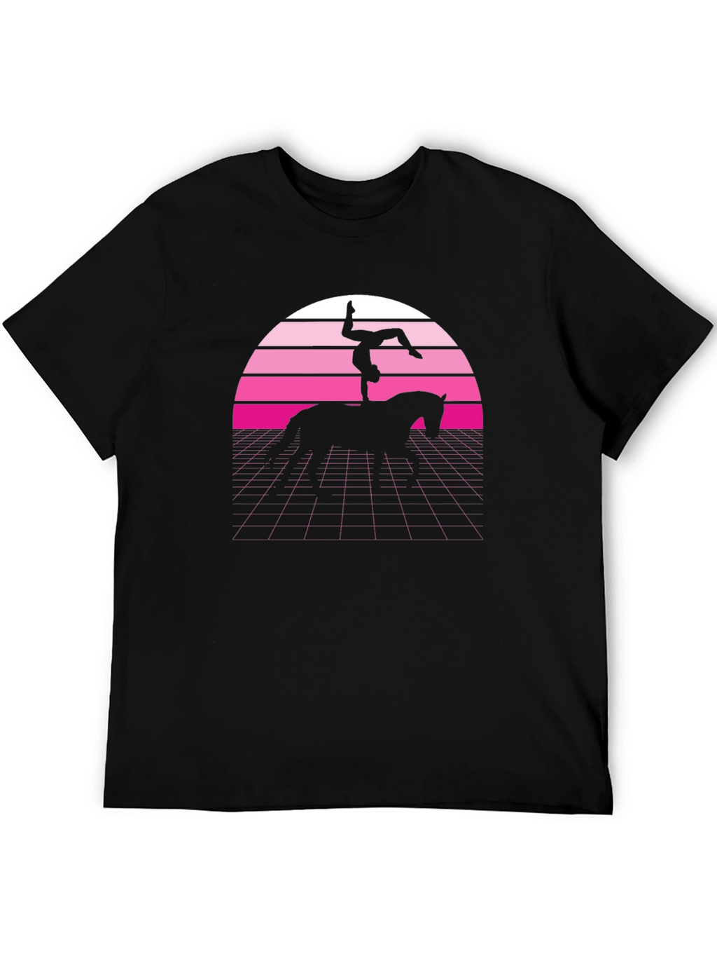 Retro Vaulting Horse T-Shirt - Black