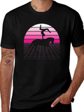 Retro Vaulting Horse T-Shirt - Black