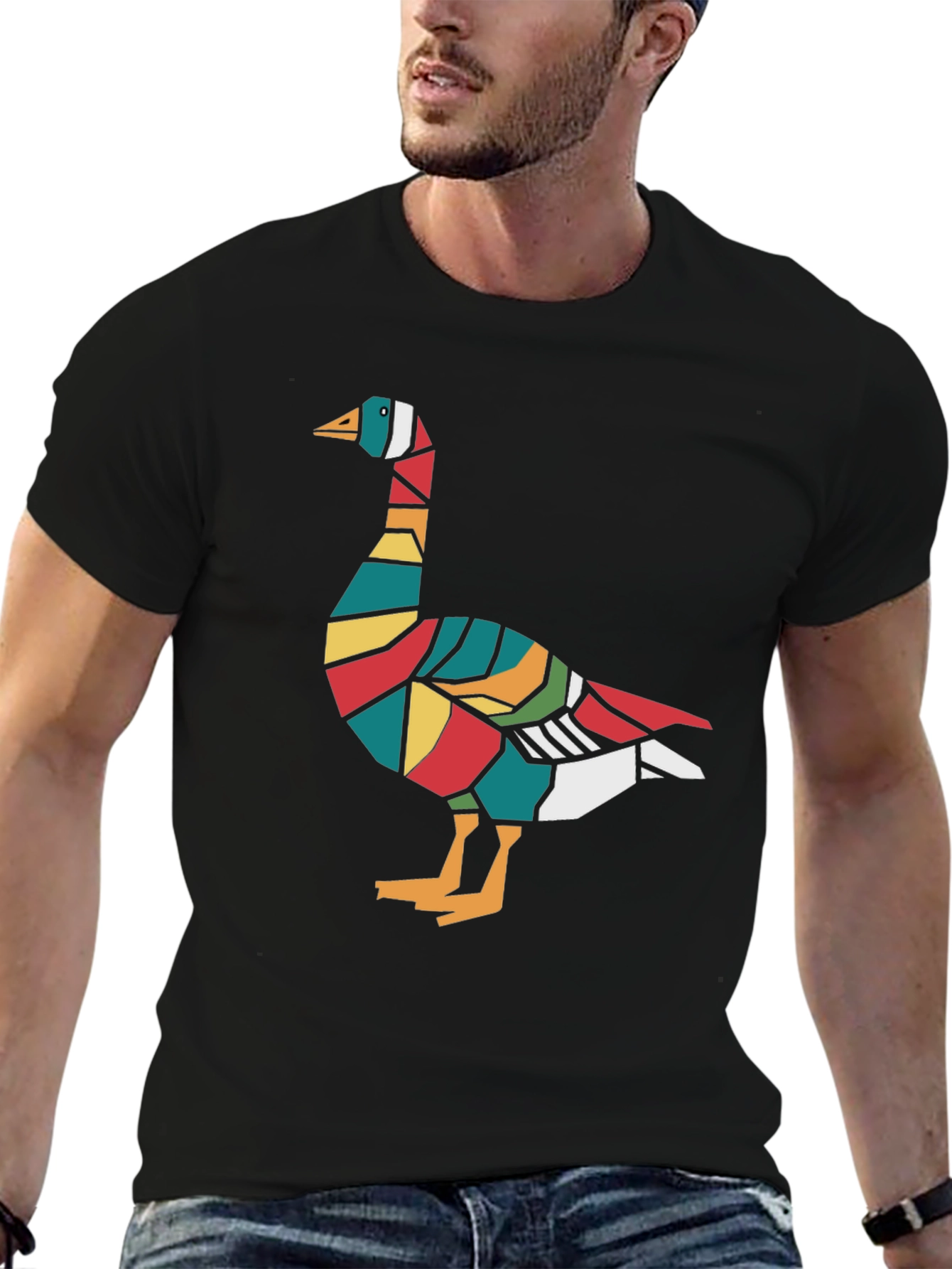 Modern Goose Graphic Tee - Unique Bird Lover Shirt