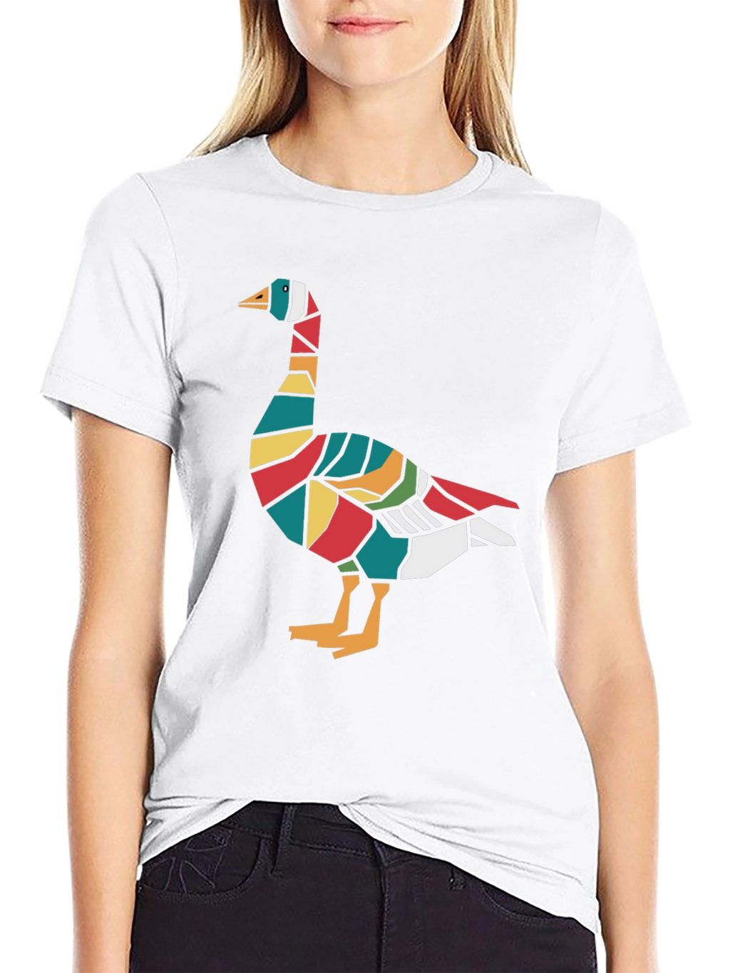 Modern Goose Graphic Tee - Unique Bird Lover Shirt