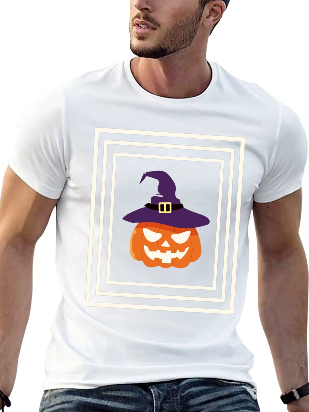 Halloween Pumpkin Witch Hat T-Shirt