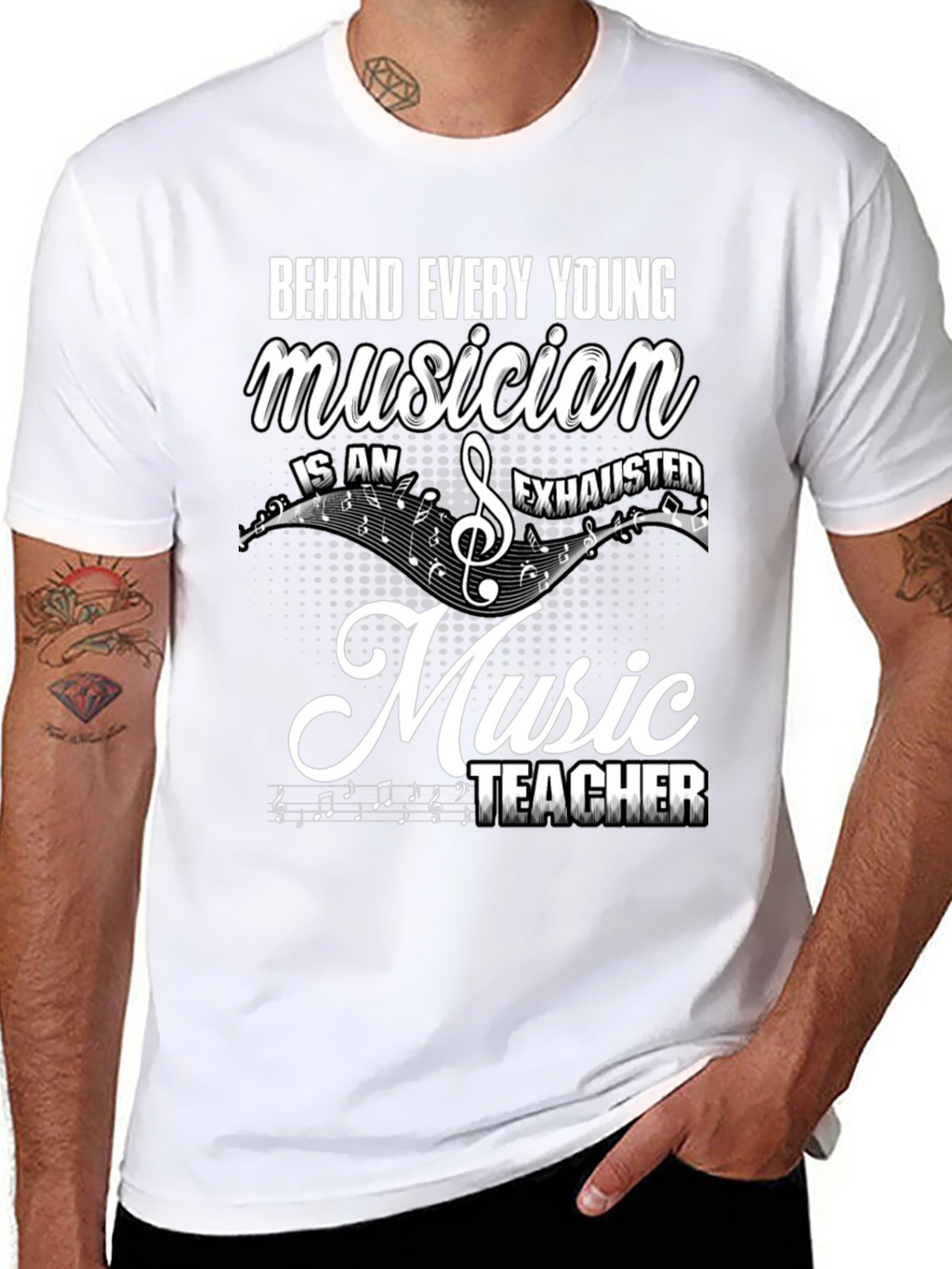 Music Teacher T-Shirt: Behind Every Young Musician