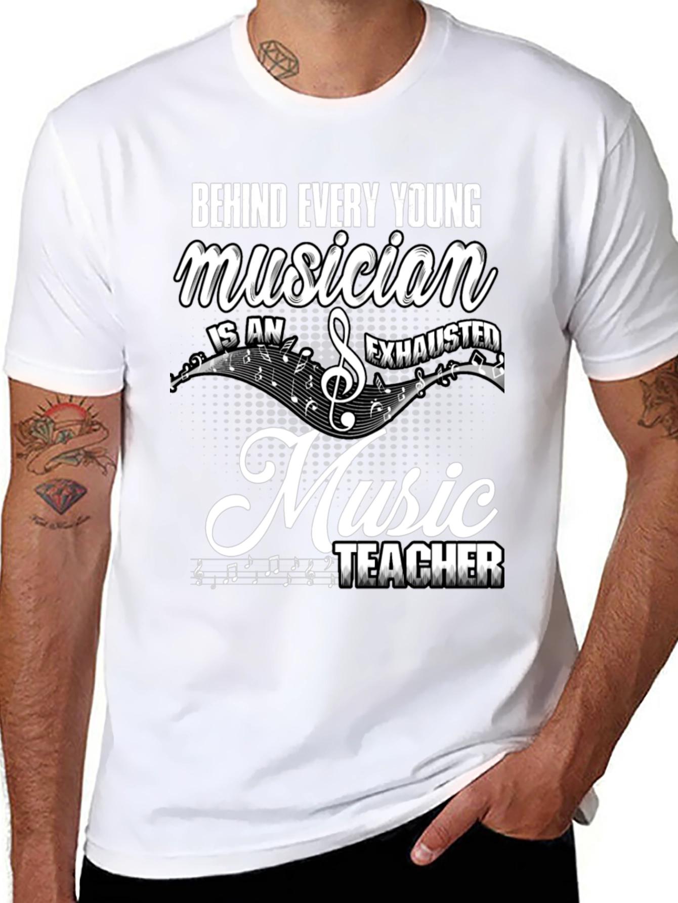 Music Teacher T-Shirt: Behind Every Young Musician