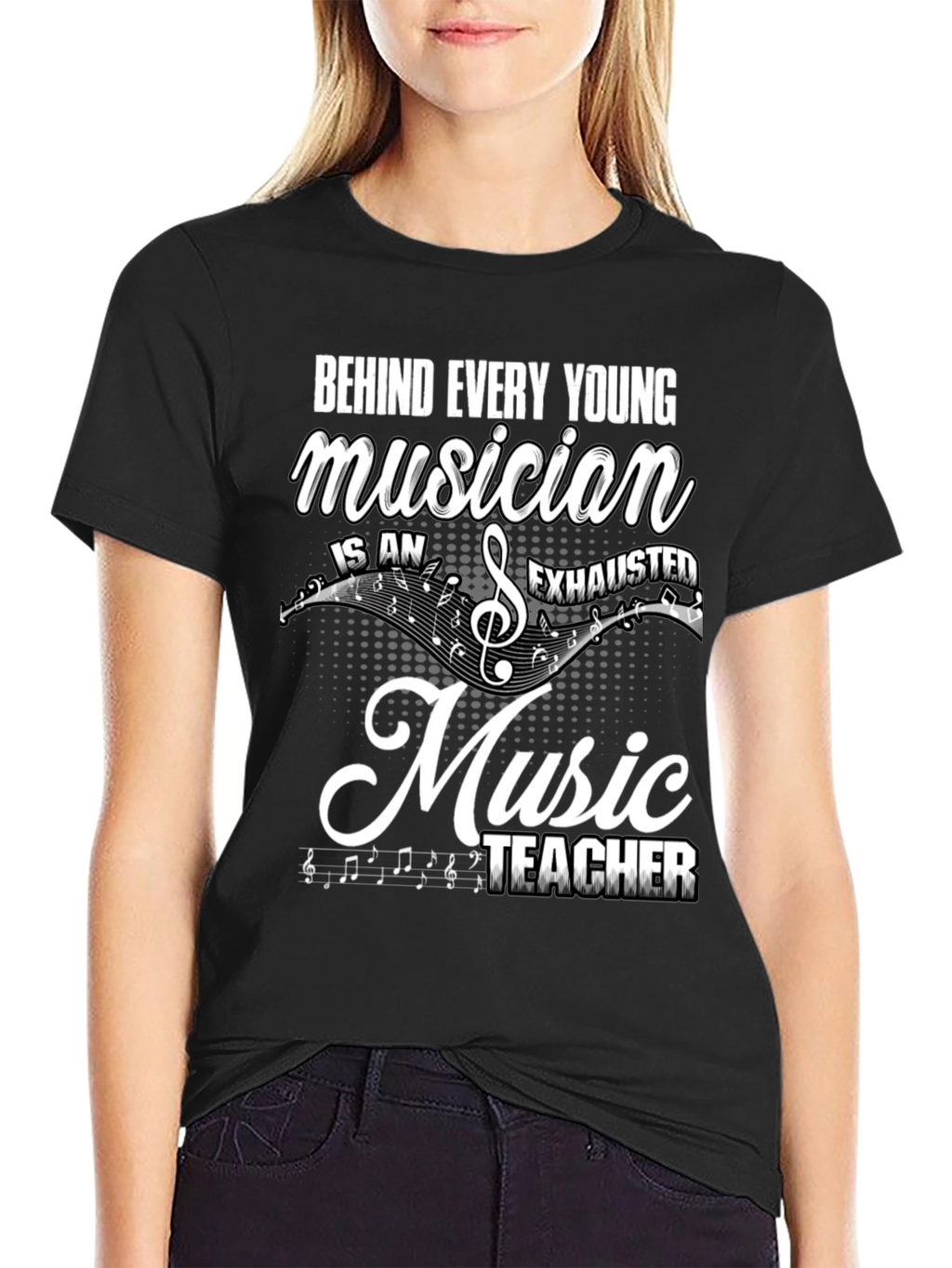 Music Teacher T-Shirt: Behind Every Young Musician