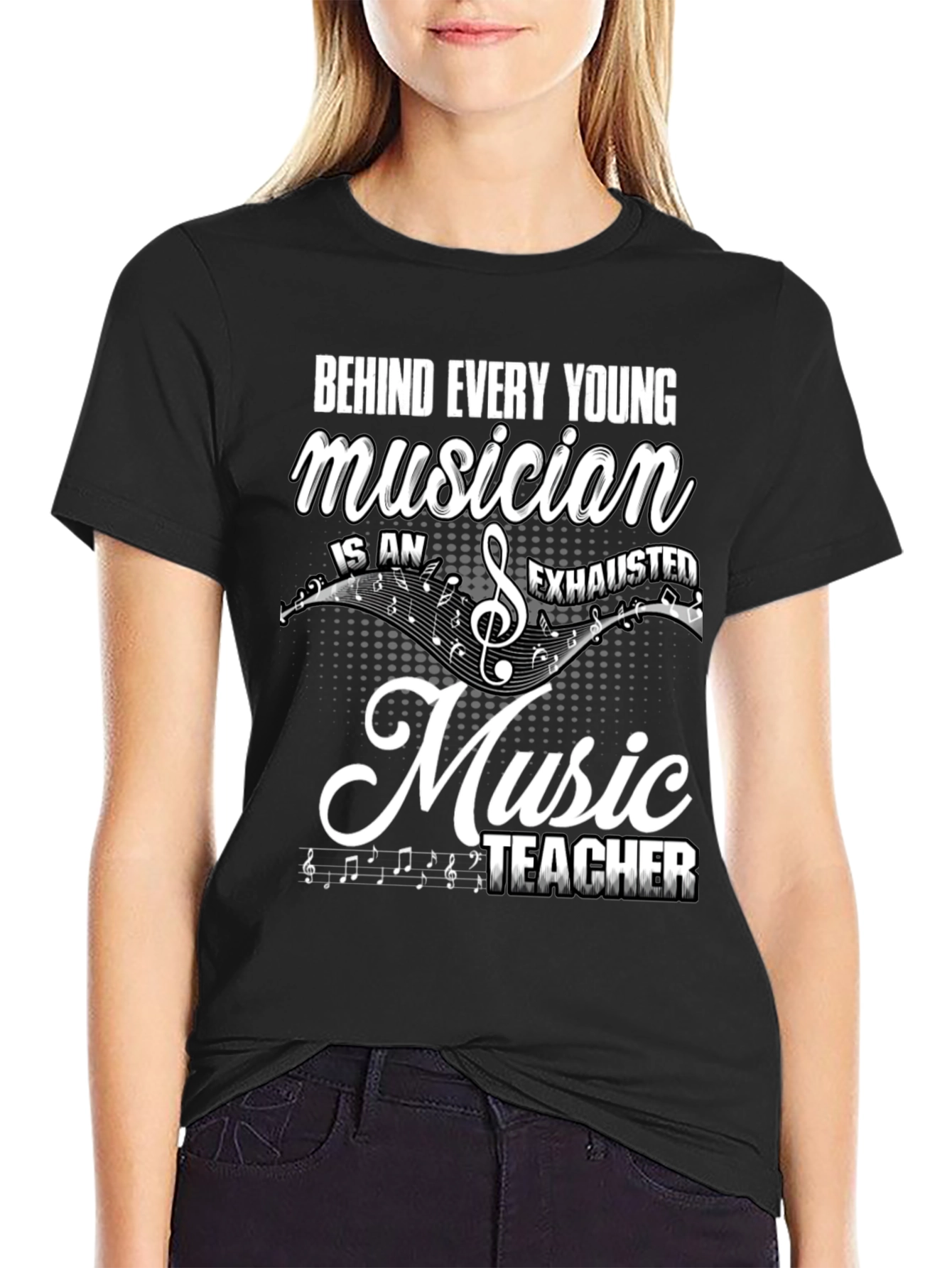 Music Teacher T-Shirt: Behind Every Young Musician