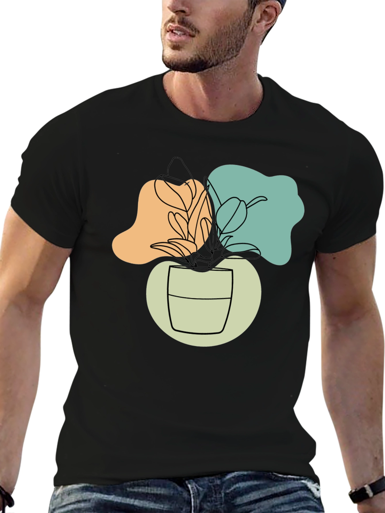 Abstract Plant Graphic T-Shirt