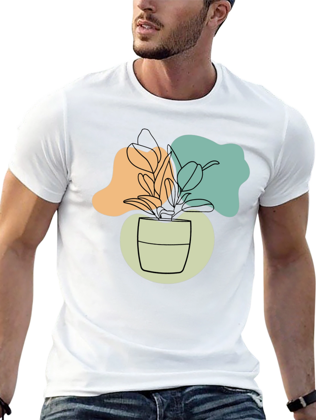 Abstract Plant Graphic T-Shirt