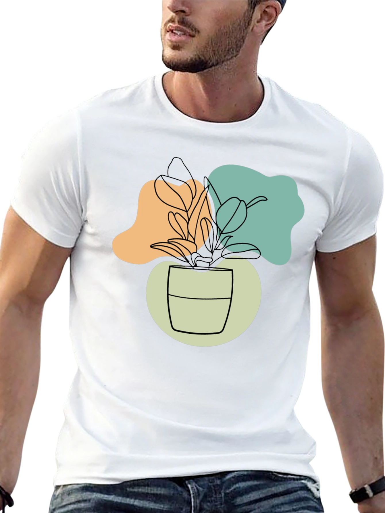 Abstract Plant Graphic T-Shirt