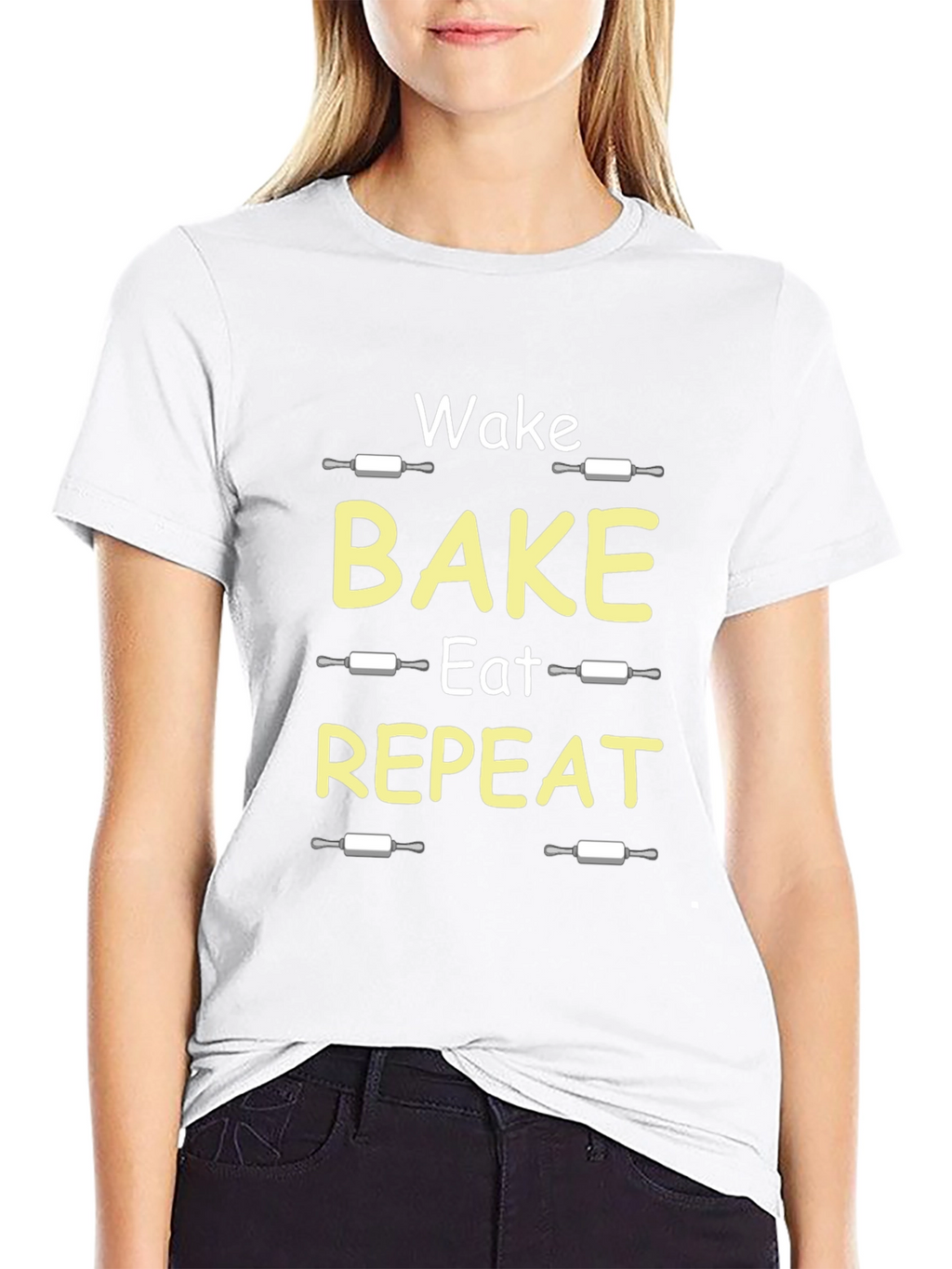 Wake Bake Eat Repeat Funny T-Shirt