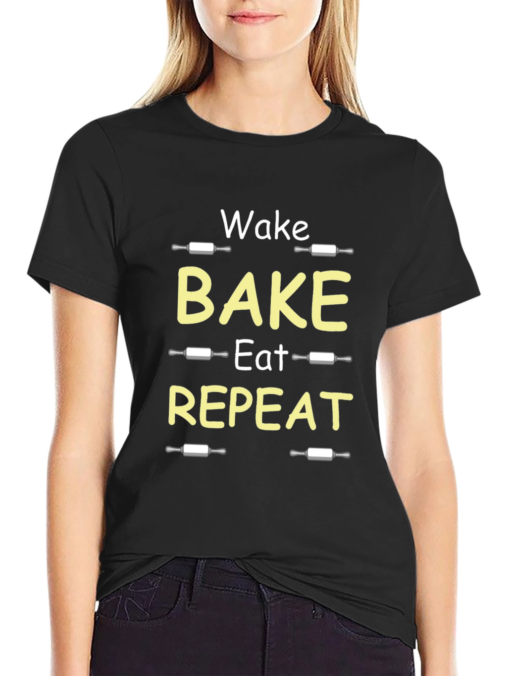 Wake Bake Eat Repeat Funny T-Shirt