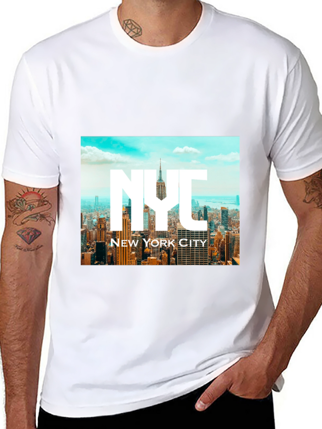 NYC New York City Graphic Tee - Black