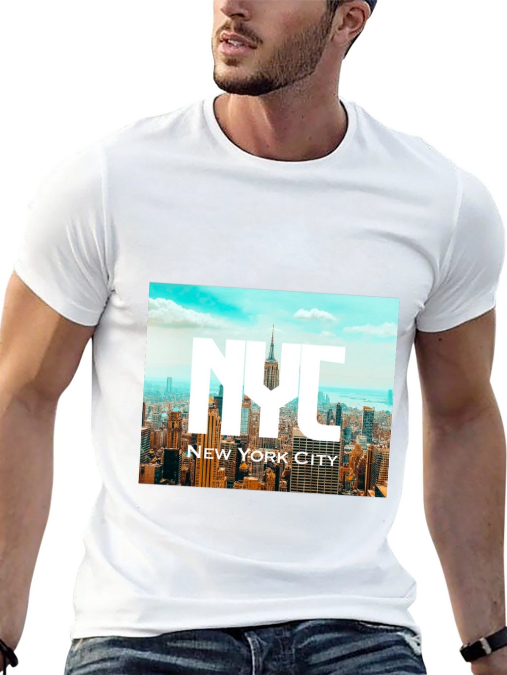 NYC New York City Graphic Tee - Black