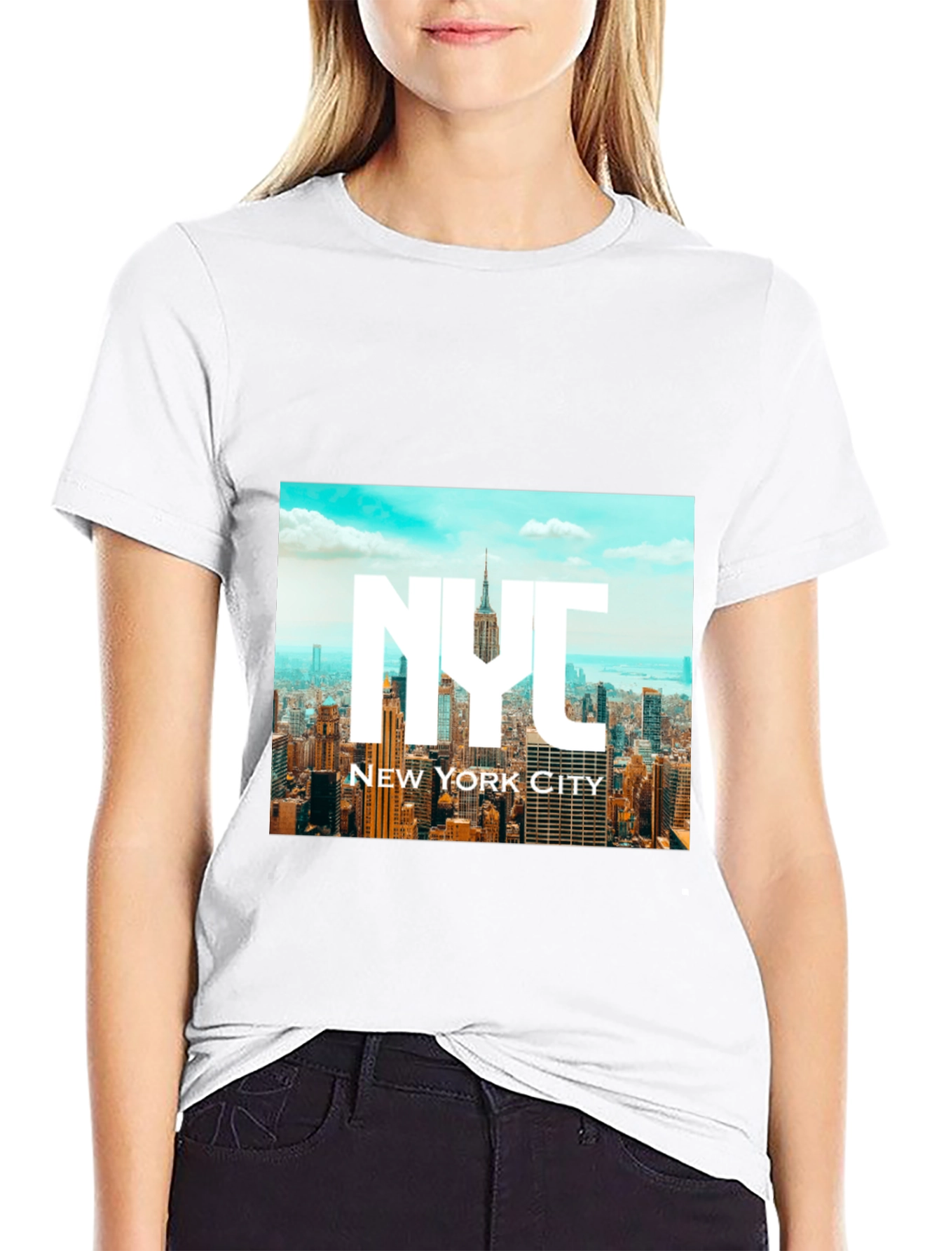NYC New York City Graphic Tee - Black