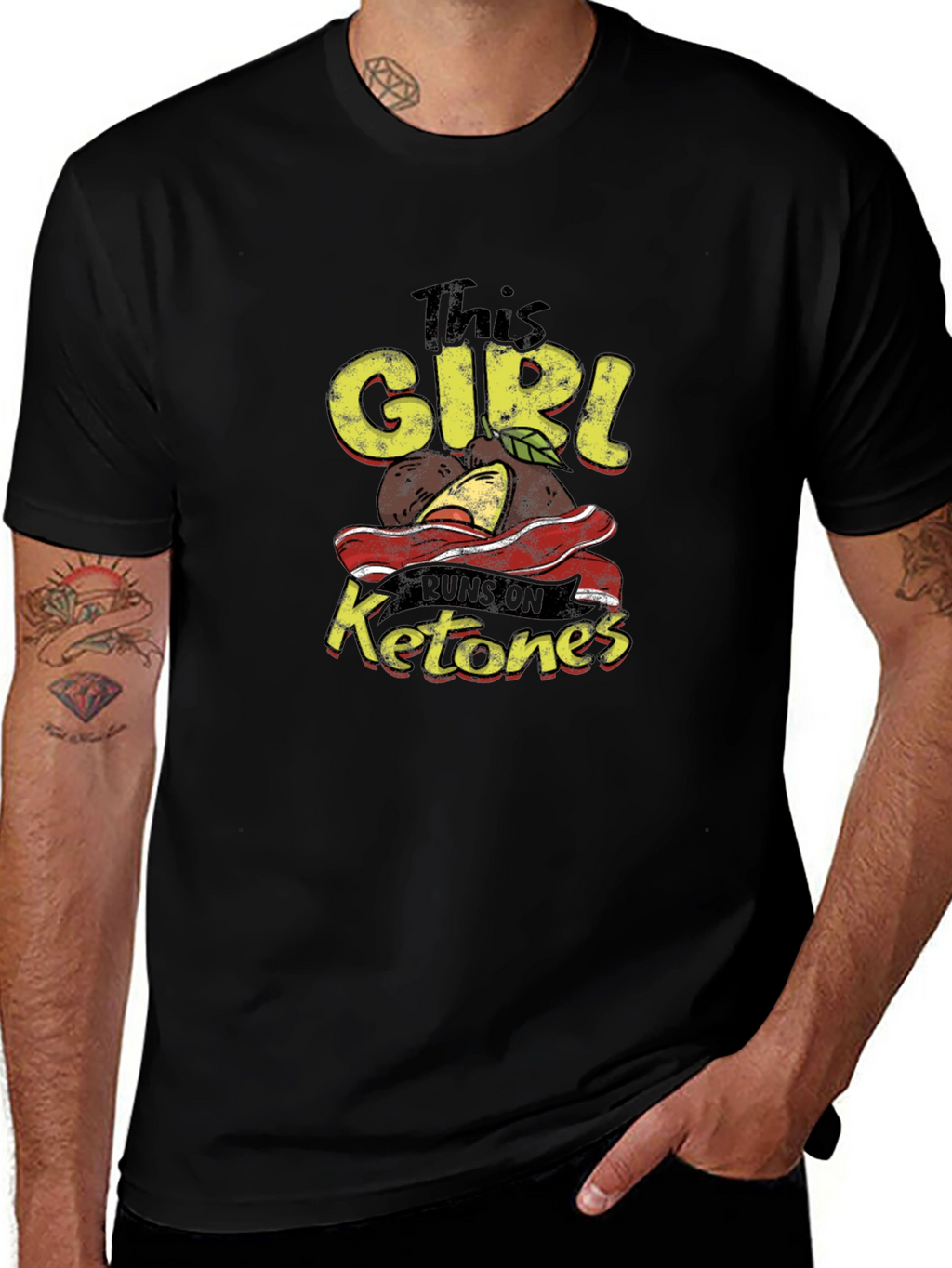 This Girl Runs on Ketones Black T-Shirt