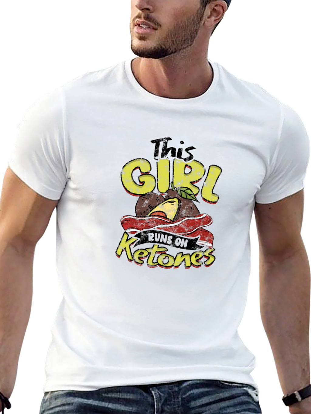This Girl Runs on Ketones Black T-Shirt