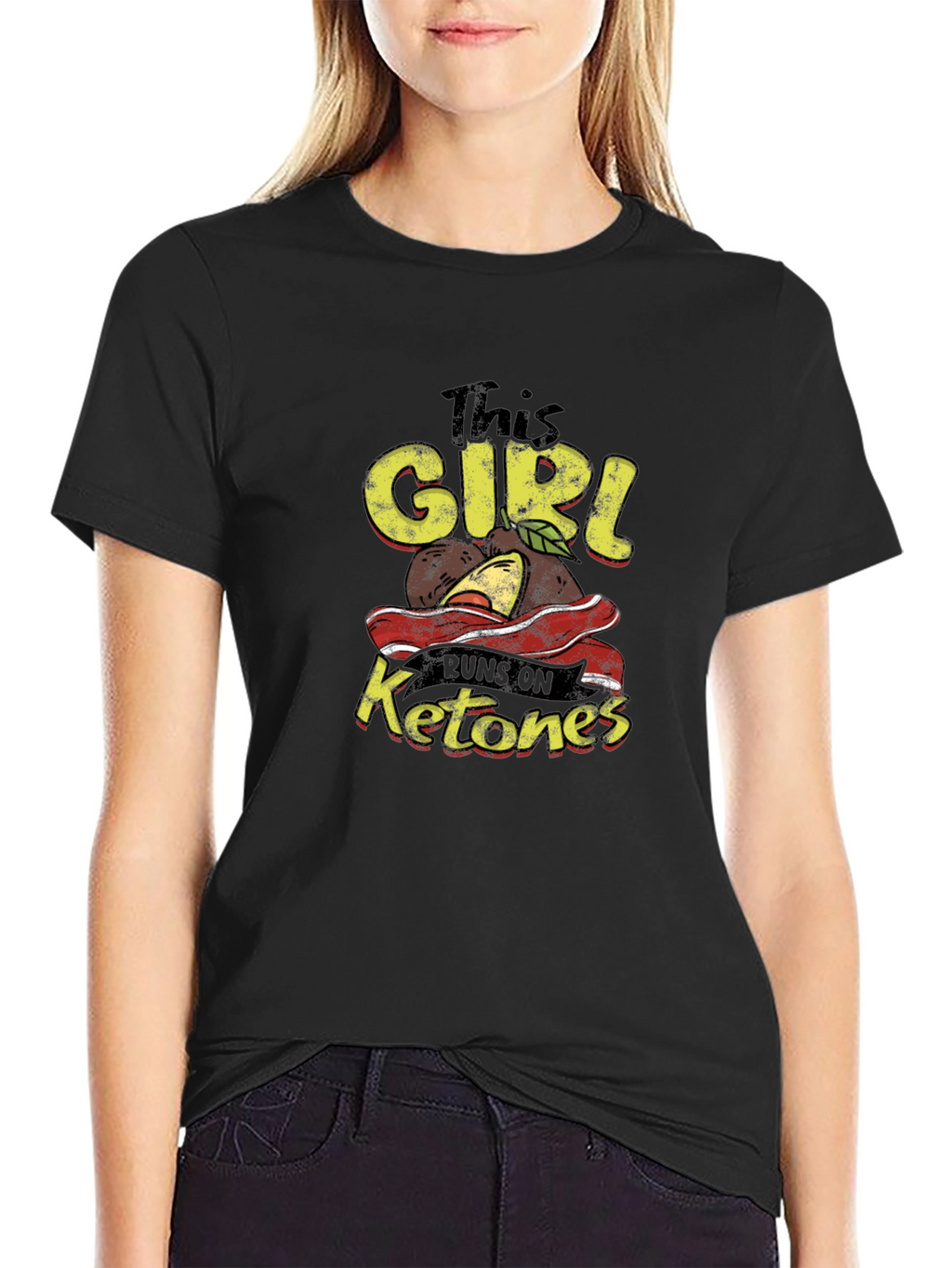 This Girl Runs on Ketones Black T-Shirt