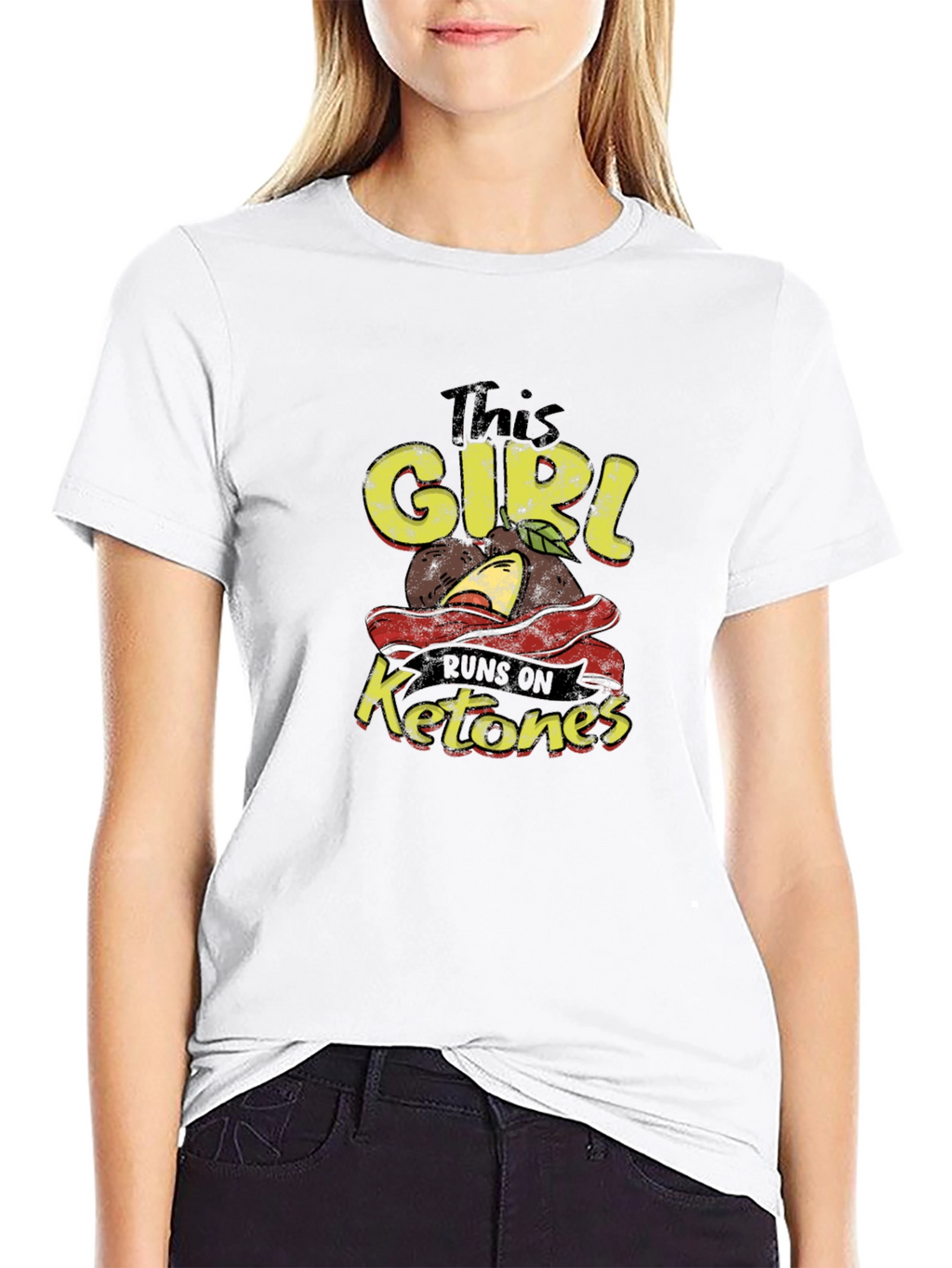 This Girl Runs on Ketones Black T-Shirt