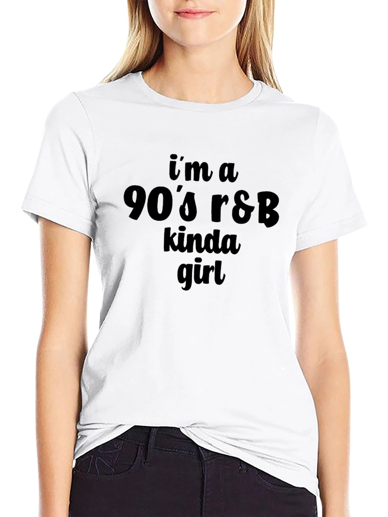 90s R&B Kinda Girl Black T-Shirt